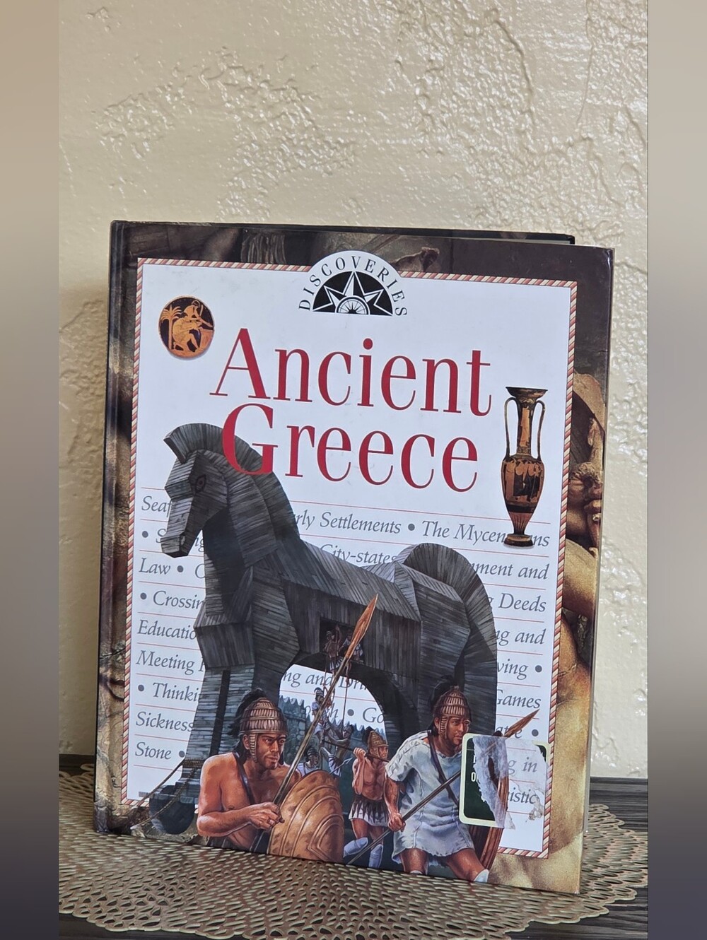 Large (10x12") Hardback Illustrated Book On Ancient Greece With Glossary